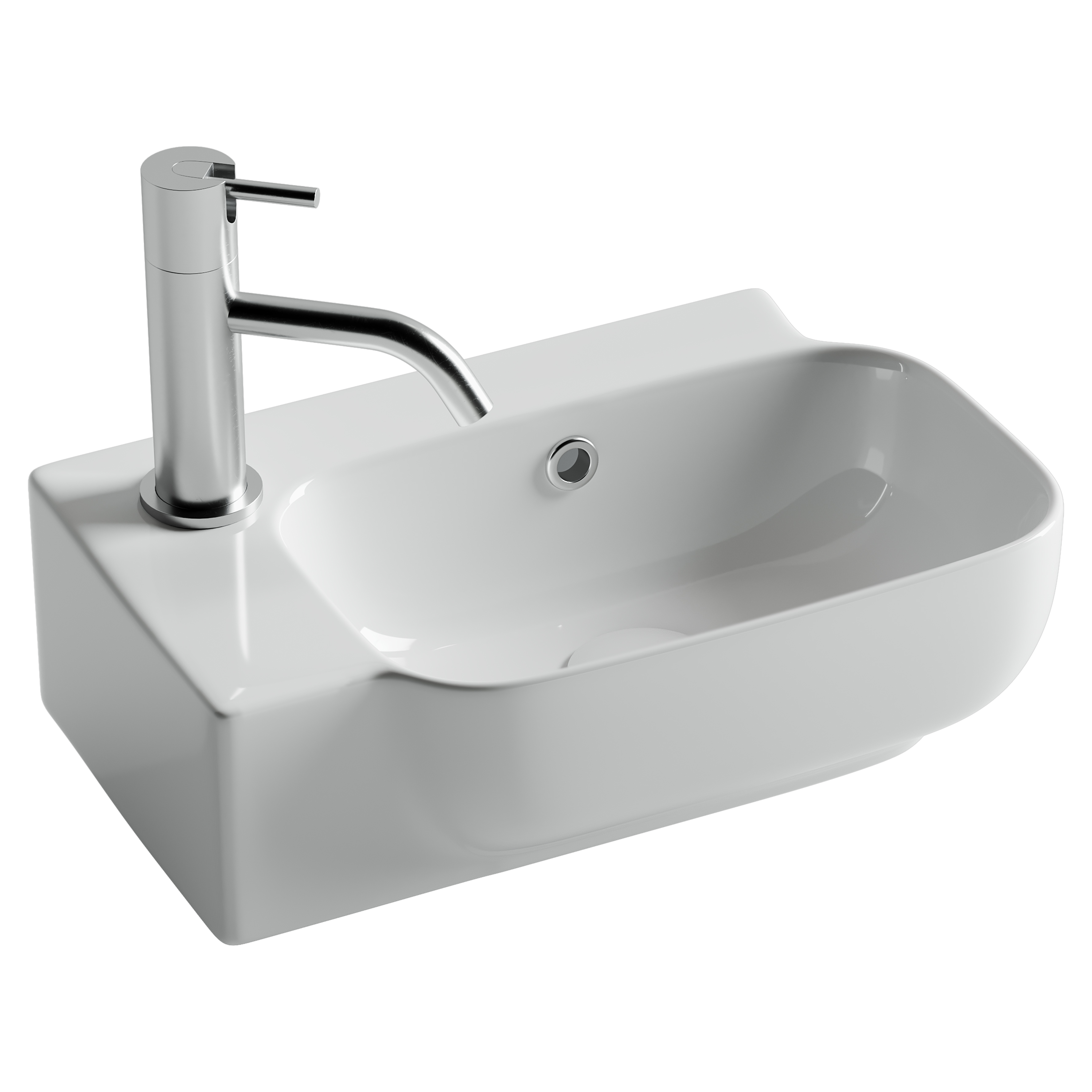 

Раковина подвесная прямоугольная Ceramicanova ELEMENT CN6074R, 40 см, Белый