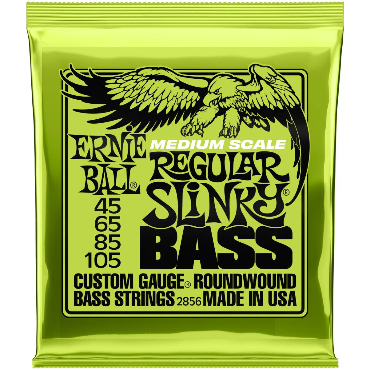 

Струны для бас-гитары ERNIE BALL 2856 Regular Slinky Short Scale 45-105