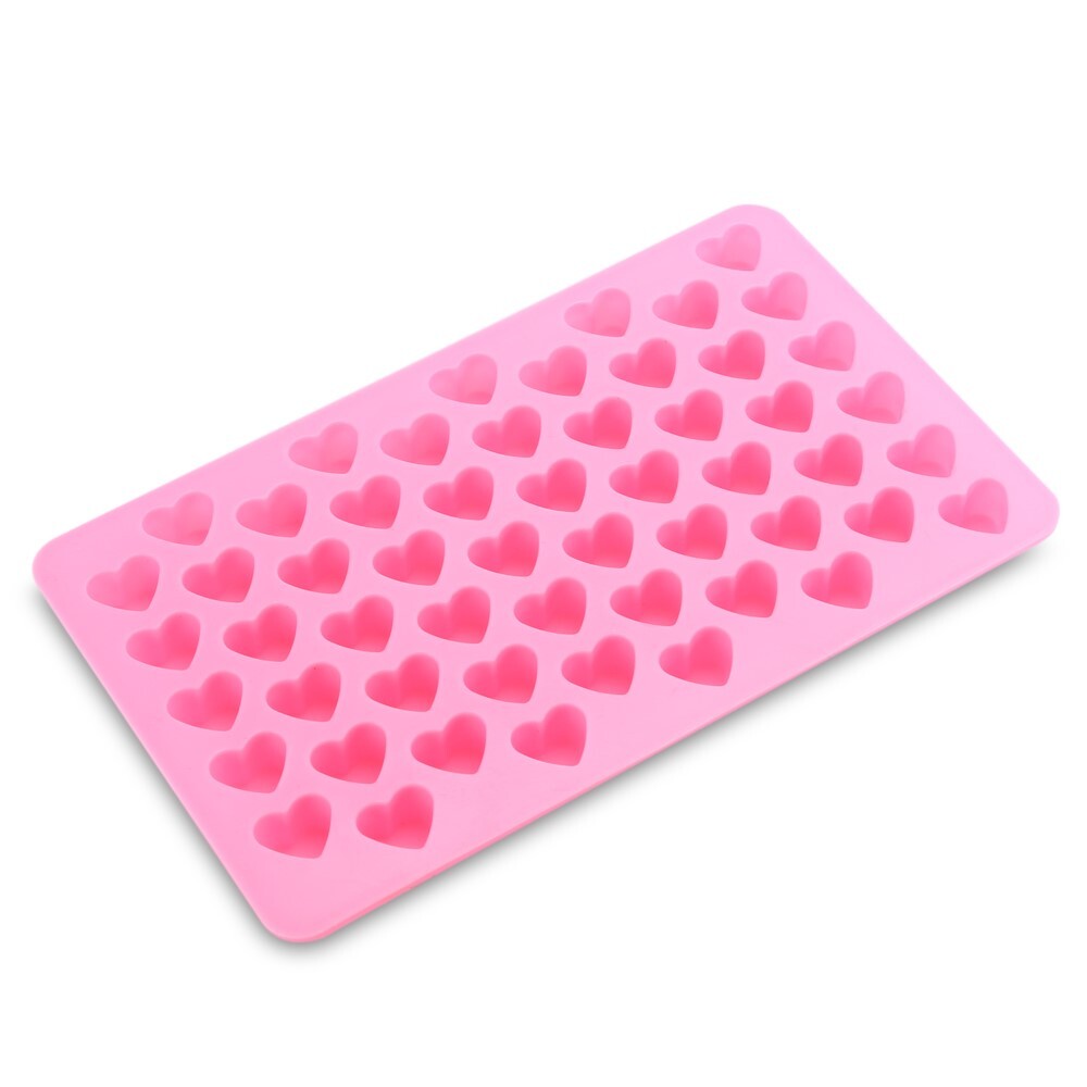 

Силиконовая форма для льда конфет шоколада - мини сердца, Розовый, Mini Silicone Heart Shape Ice Cube 55