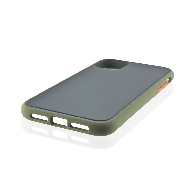 фото Чехол brosco для apple iphone 11 khaki-orange ip11-st-tpu-green-orange