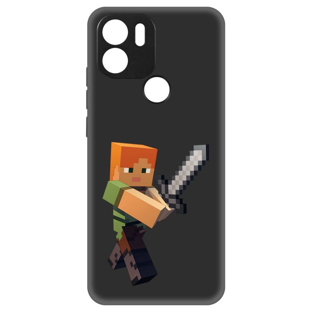 

Чехол-накладка Софт Minecraft-Алекс для Xiaomi Redmi A1+, Черный