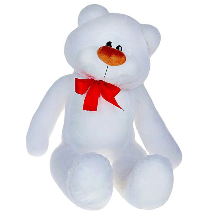 фото Мягкая игрушка бока медведь брэд большой 110 см цвет белый 1601202