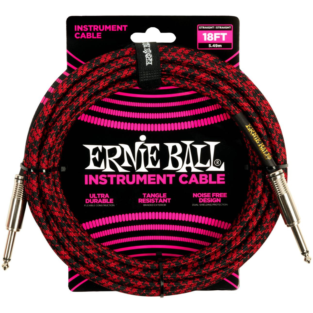 

Инструментальный кабель ERNIE BALL 6396, Черный;красный