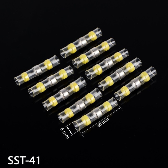 Трубка термоусадочная SST-41, для проводов AWG 12-10, набор 10 шт эврики набор для опытов 2в1 химическая грелка и прикосновение мороза фиолеовая