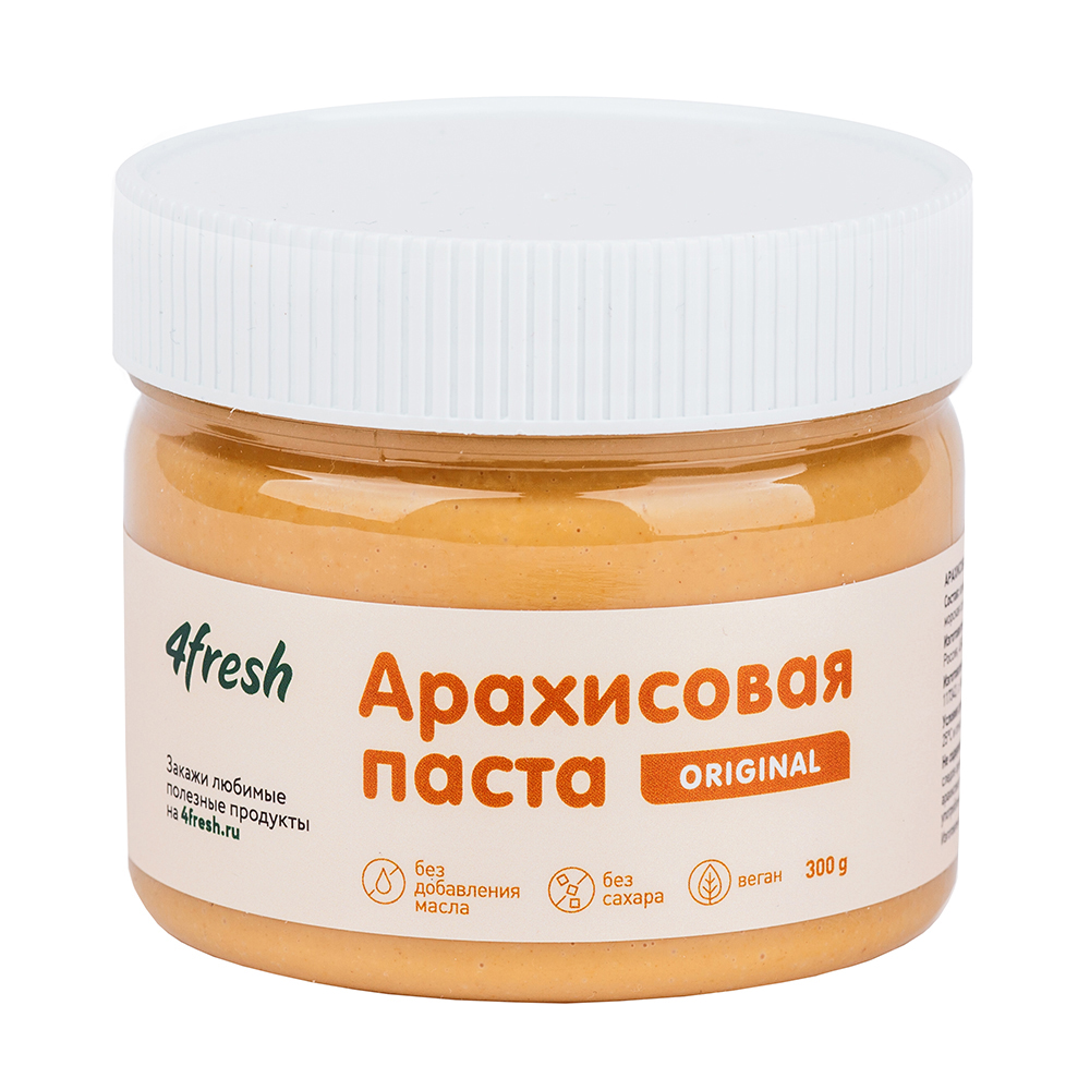 Паста арахисовая 4fresh FOOD мягкая Original