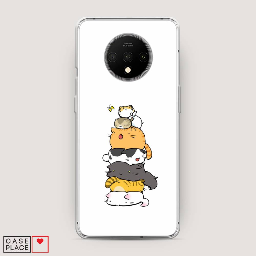 

Чехол Awog на OnePlus 7T / ВанПлас 7T "Бутерброд из котиков", Коричневый;белый;серый, 150950-10
