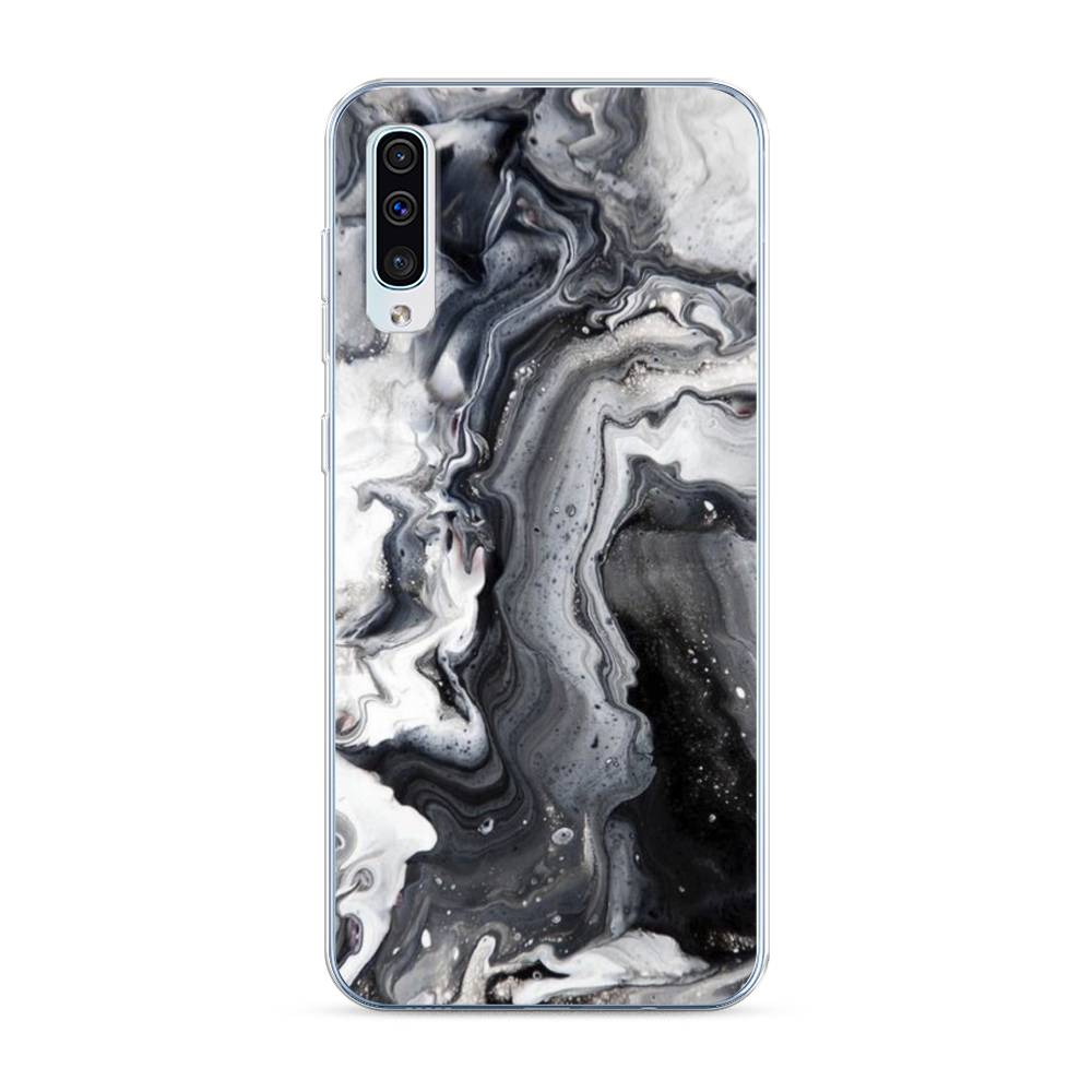фото Силиконовый чехол "бело-черные сложные полосы" на samsung galaxy a30s awog