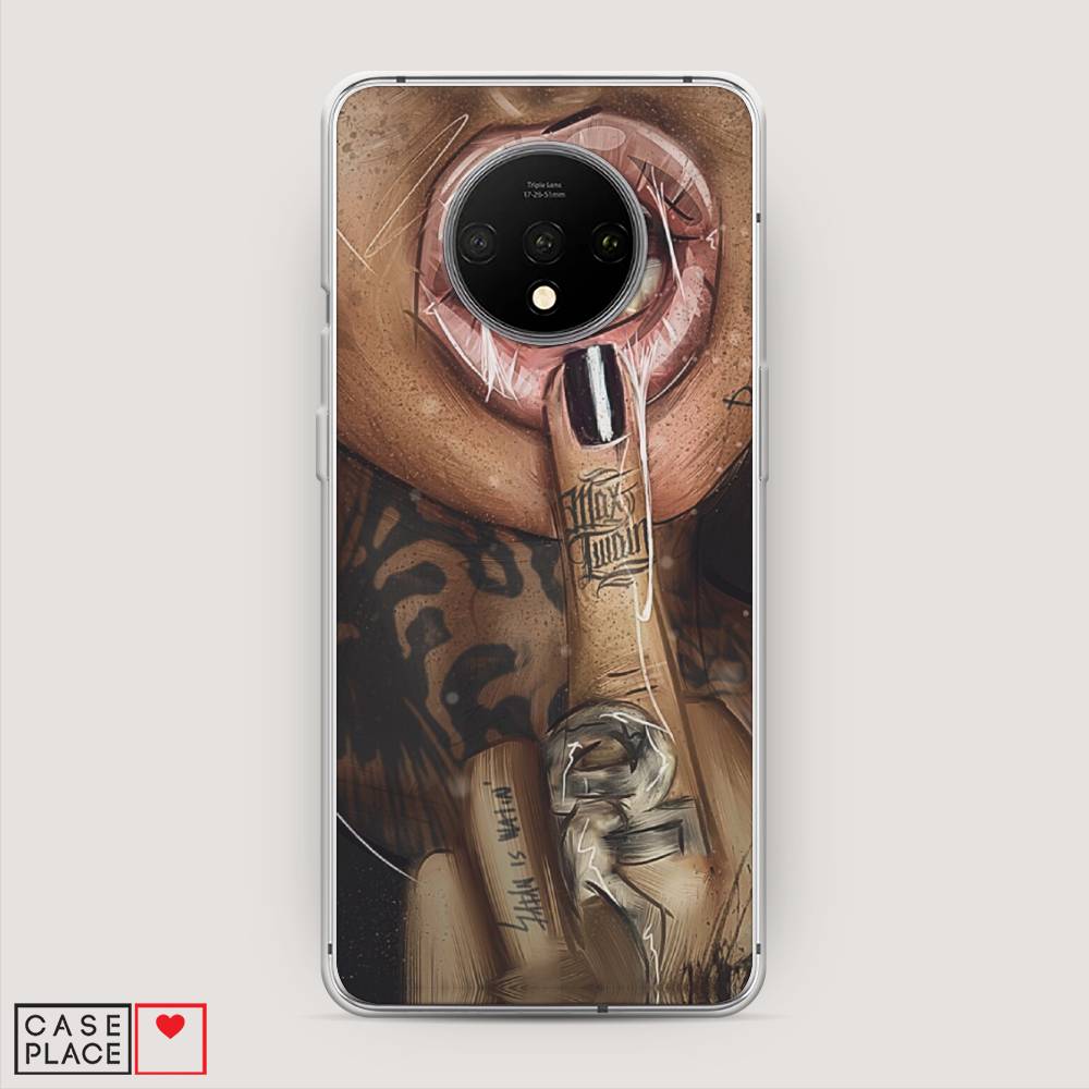 

Чехол Awog на OnePlus 7T / ВанПлас 7T "Девушка с татуировками", Бежевый;розовый;черный, 150950-9