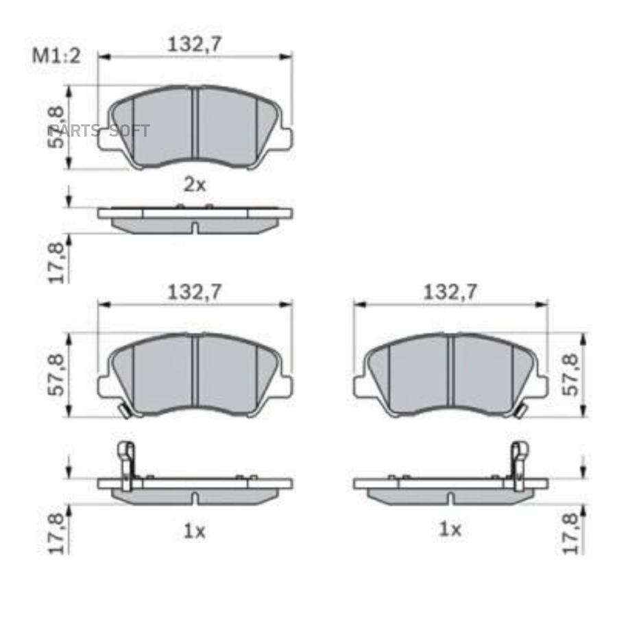 

Колодки Пер Hyu Solaris/Accent Iv 10-/I40 11-/ Rio Iii 11- 1Шт К-Т