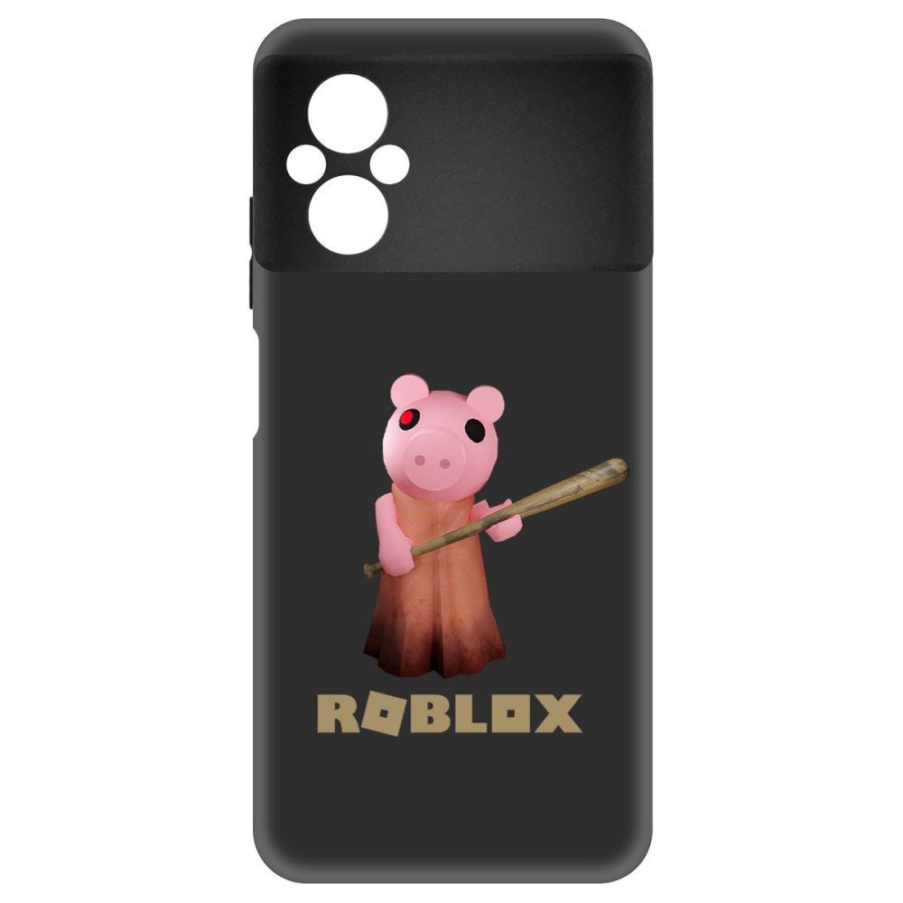 

Чехол-накладка Софт Roblox-Пигги для Poco M5, Черный