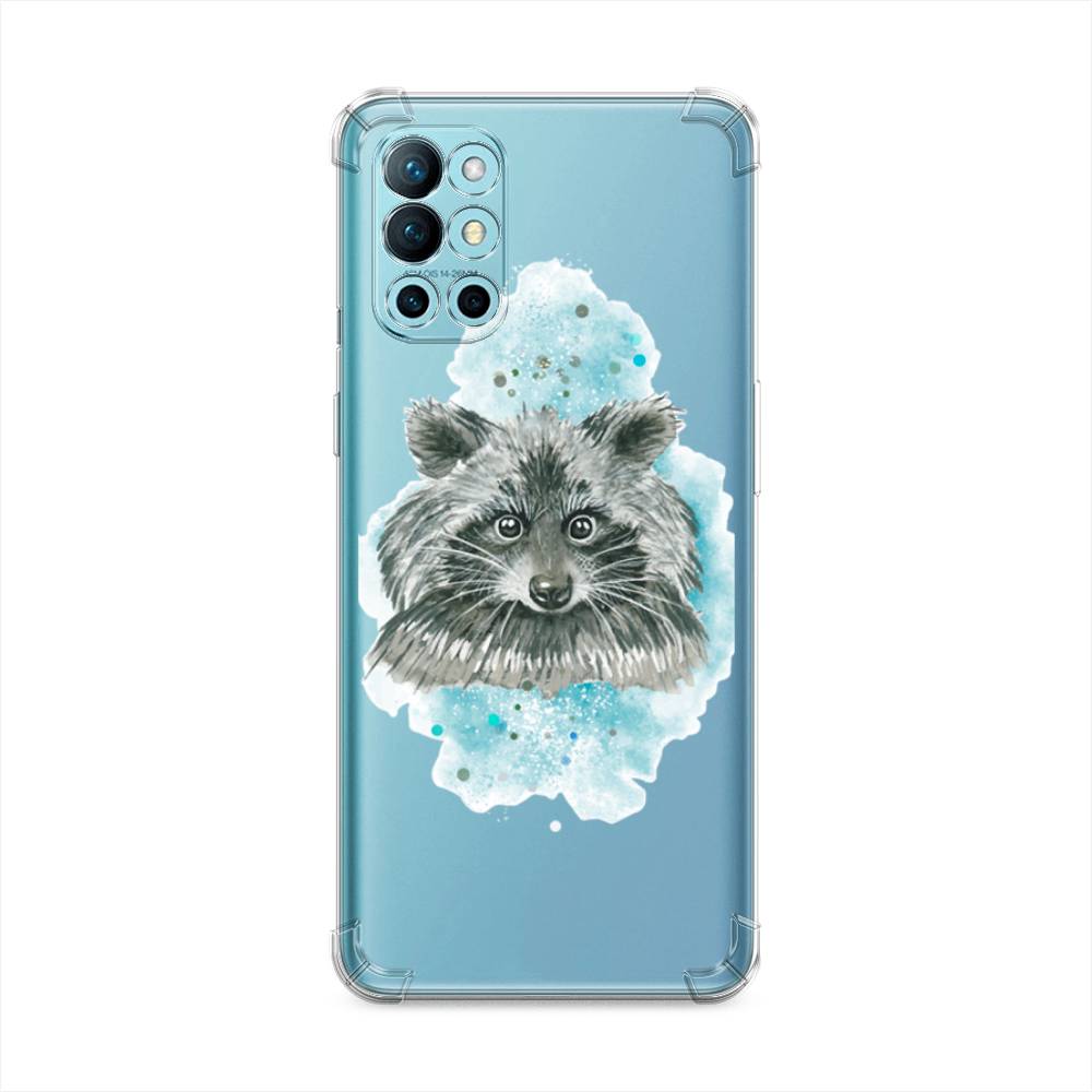 

Чехол Awog на OnePlus 9R / ВанПлас 9R "Енот в голубом облаке", Голубой, 151651-1
