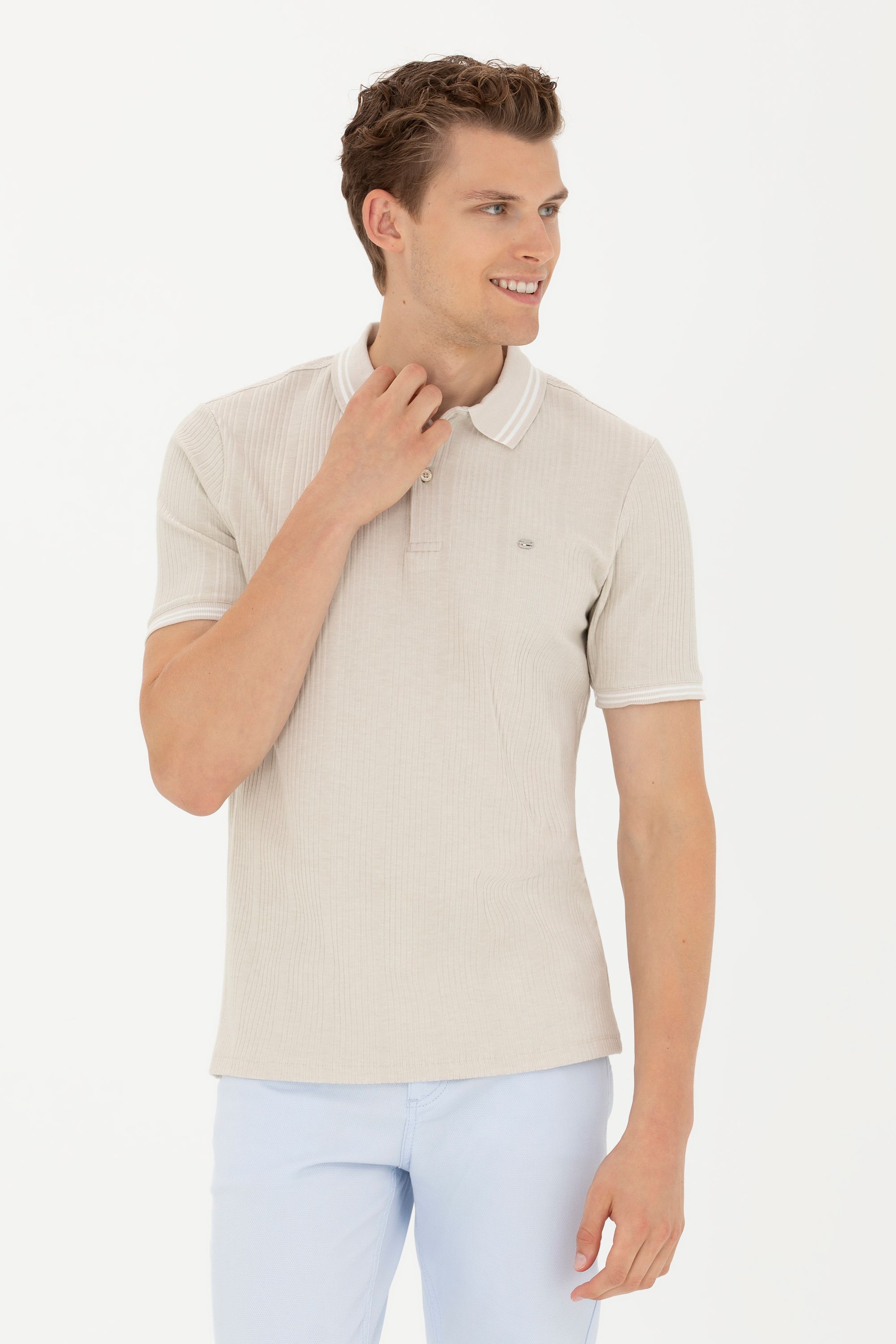 

Футболка мужская US Polo Assn G081SZ0110PALER бежевая S, Бежевый, G081SZ0110PALER