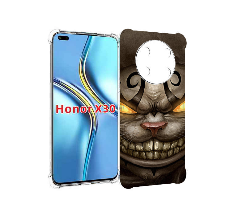 Чехол MyPads злой котик с желтыми глазами для Honor X30 / Magic4 Lite 5G