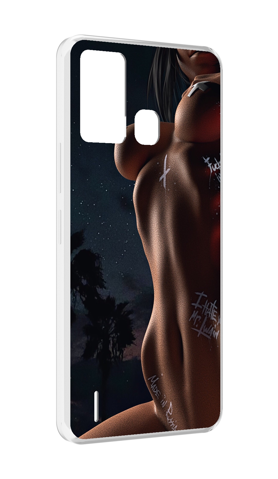 

Чехол MyPads белые-татуировки-на-теле для ITEL S16 / ITEL Vision 1 Pro, Прозрачный, Tocco