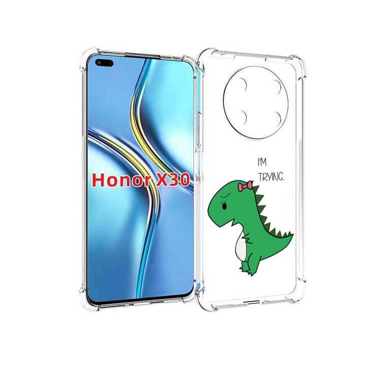 

Чехол MyPads динозаврик-девочка для Honor X30 / Magic4 Lite 5G, Прозрачный, Tocco