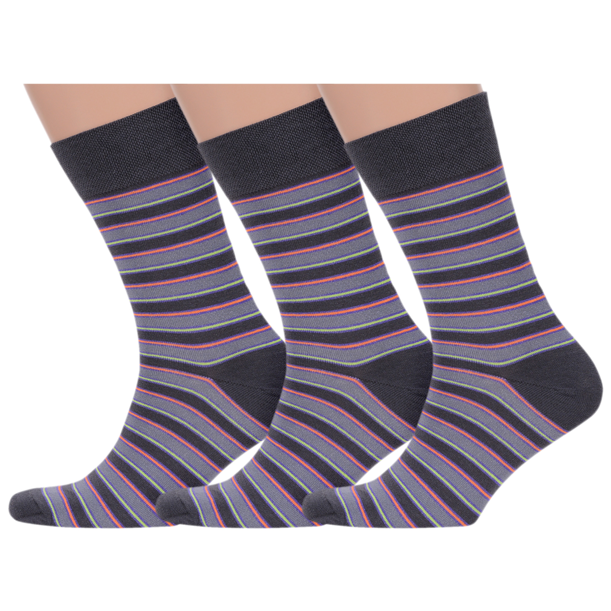 

Комплект носков мужских MoscowSocksClub msk3-М40 серых 27, Серый, msk3-М40