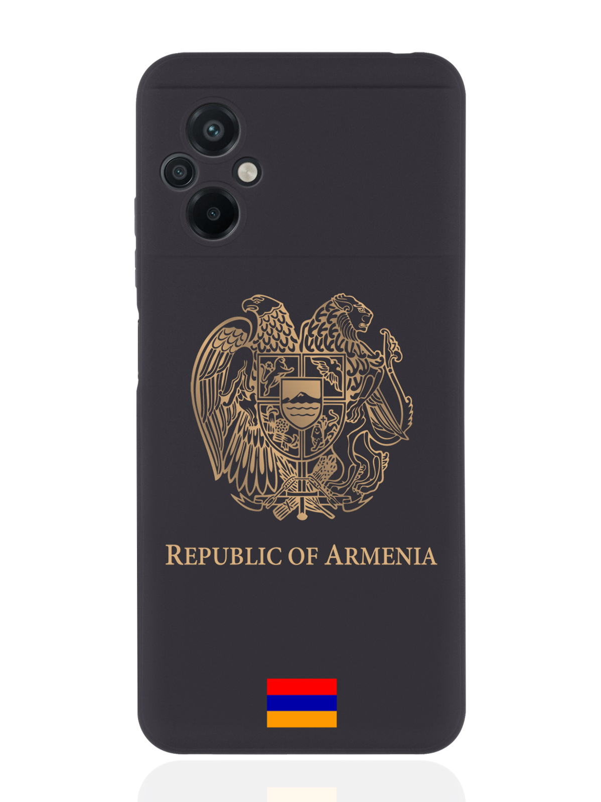 

Чехол SignumCase для Poco M5 Золотой Герб Армении черный, Золотистый;черный