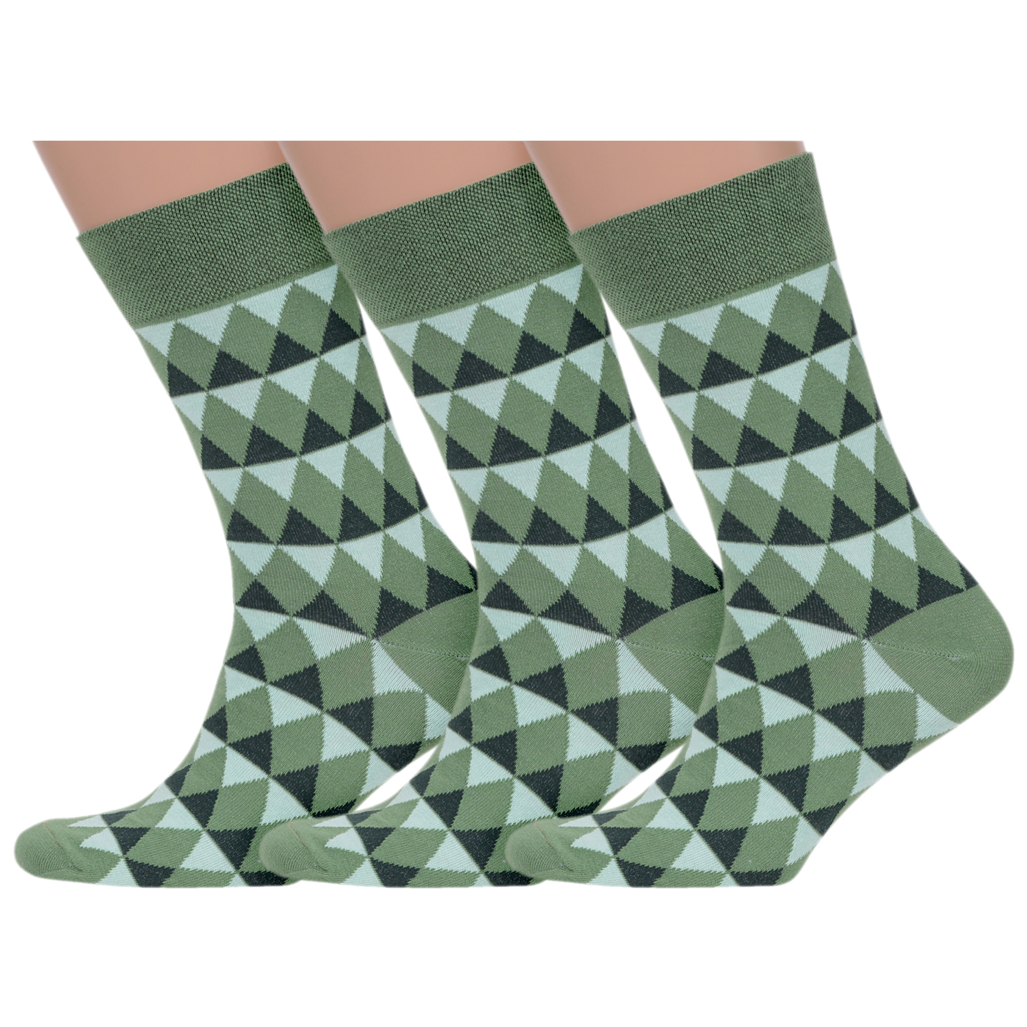 

Комплект носков мужских MoscowSocksClub msk3-М40 зеленых 29, msk3-М40