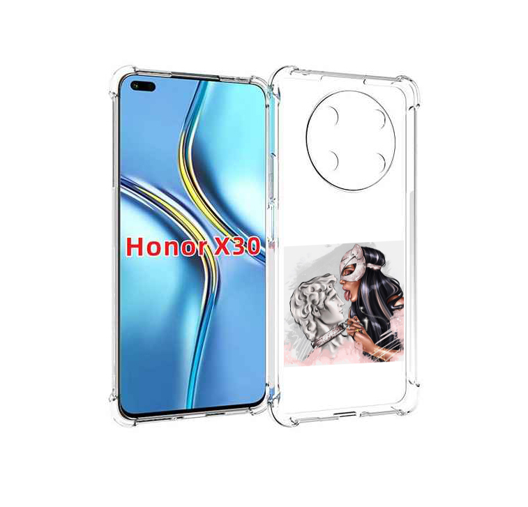 

Чехол MyPads девушка-флирт женский для Honor X30 / Magic4 Lite 5G, Прозрачный, Tocco