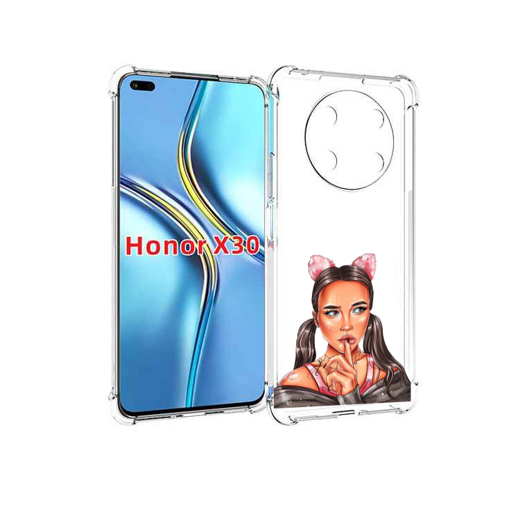 

Чехол MyPads девушка-тихо женский для Honor X30 / Magic4 Lite 5G, Прозрачный, Tocco