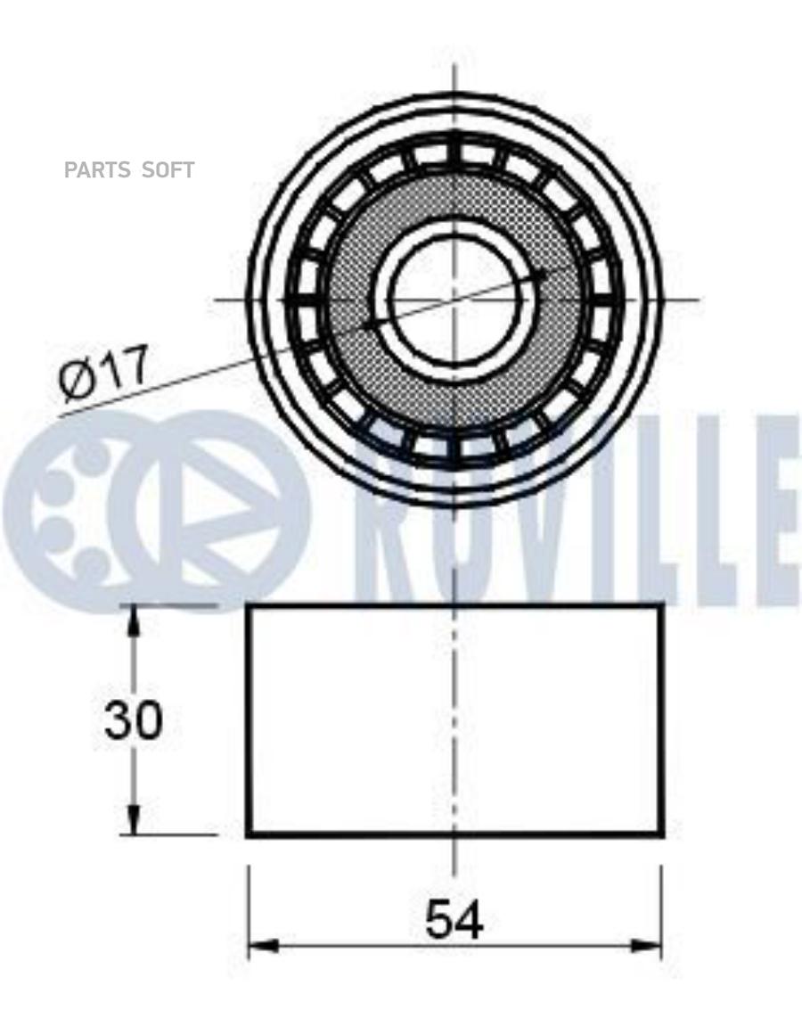 

Ролик Руч.Ремня Mercedes W220,221,204,211,Sprinter 1Шт Ruville 540835