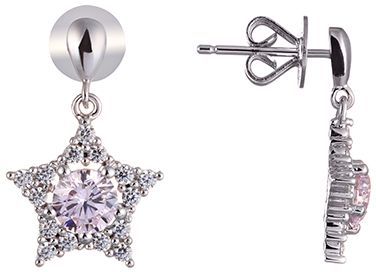 

Серьги женские из серебра Джей Ви MT1272-E1336, фианит, MT1272-E1336