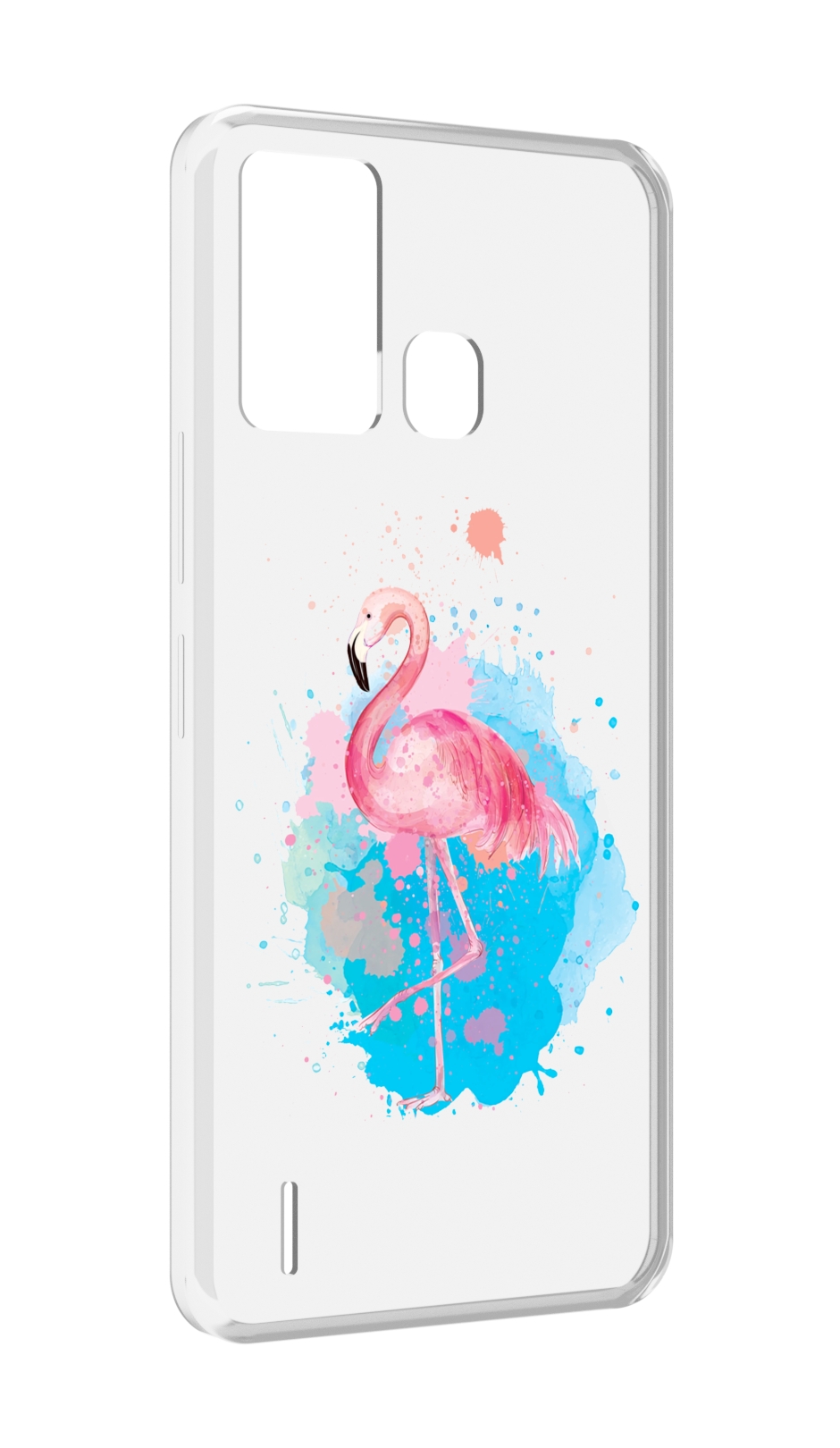 

Чехол MyPads акварельное-фламинго для ITEL S16 / ITEL Vision 1 Pro, Прозрачный, Tocco