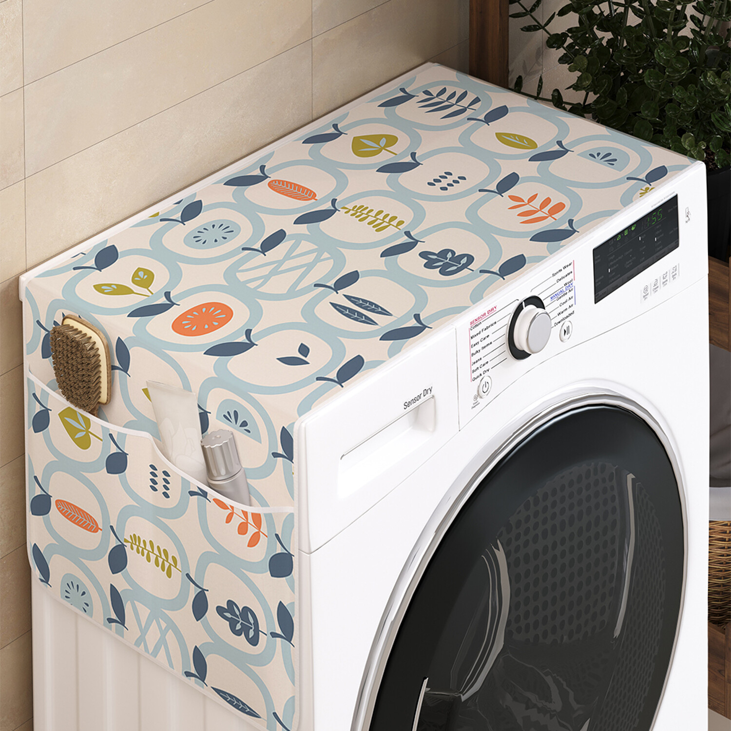 фото Чехол накидка для стиральной машины ambesonne с рисунком 35 на 120
