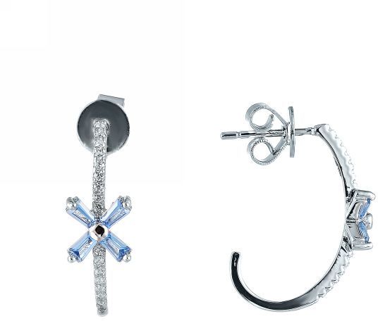 

Серьги женские из серебра Джей Ви SE-C0450, фианит, SE-C0450
