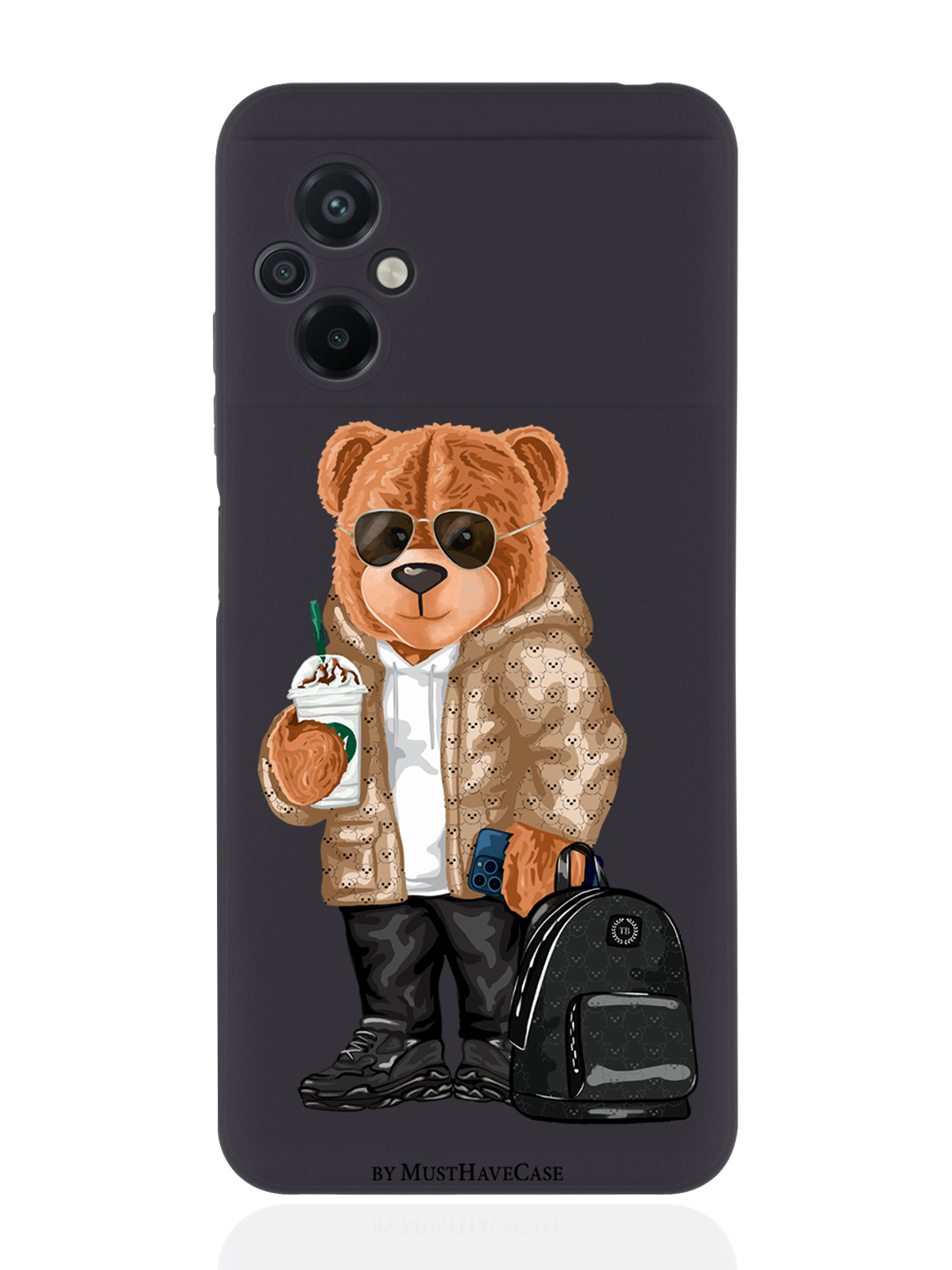 

Чехол MustHaveCase для Poco M5 Tony Style в очках черный, Коричневый;черный;белый