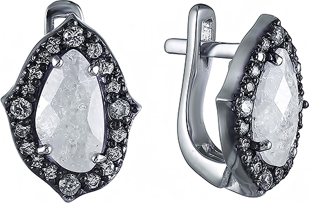 

Серьги женские из серебра Джей Ви SE2583-E, фианит, SE2583-E