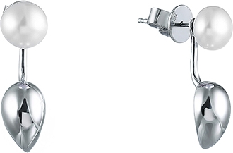 

Серьги из серебра Джей Ви PS150859E-J2, жемчуг культивированный, PS150859E-J2