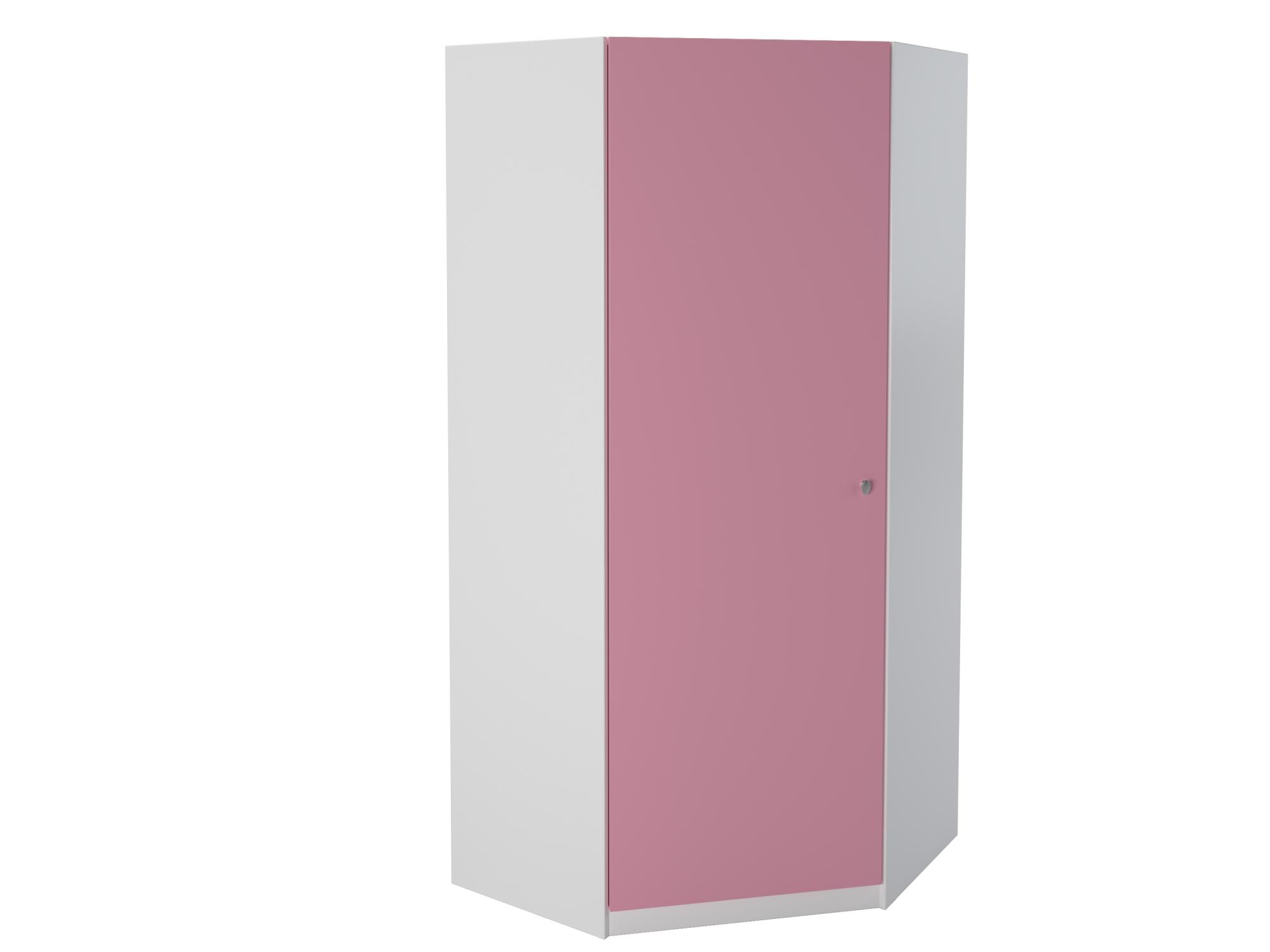 

Шкаф угловой Белый/Розовый