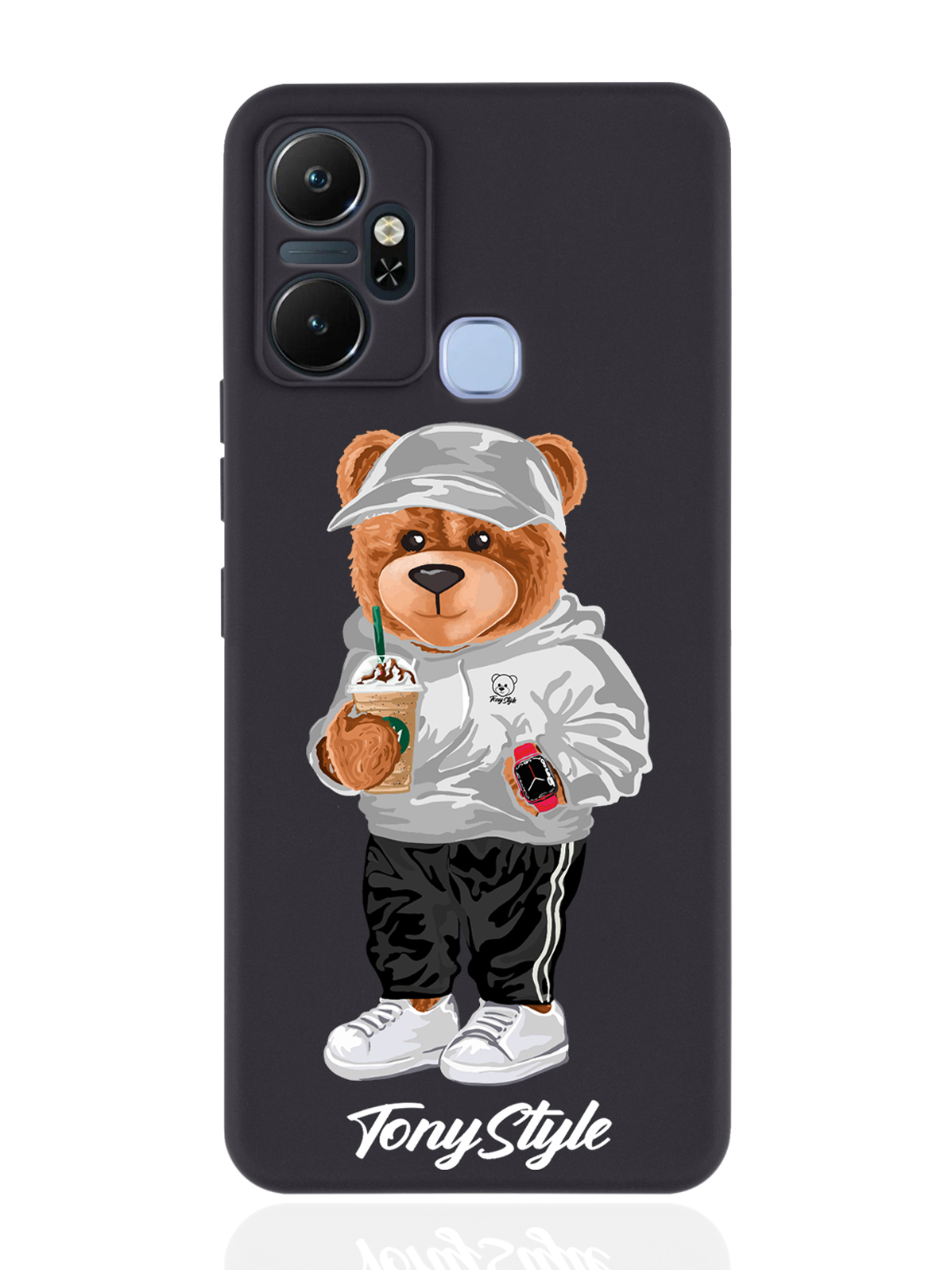 

Чехол Tony Style для Infinix Smart 6 Plus Tony Style с кофе черный, Серый;белый;черный