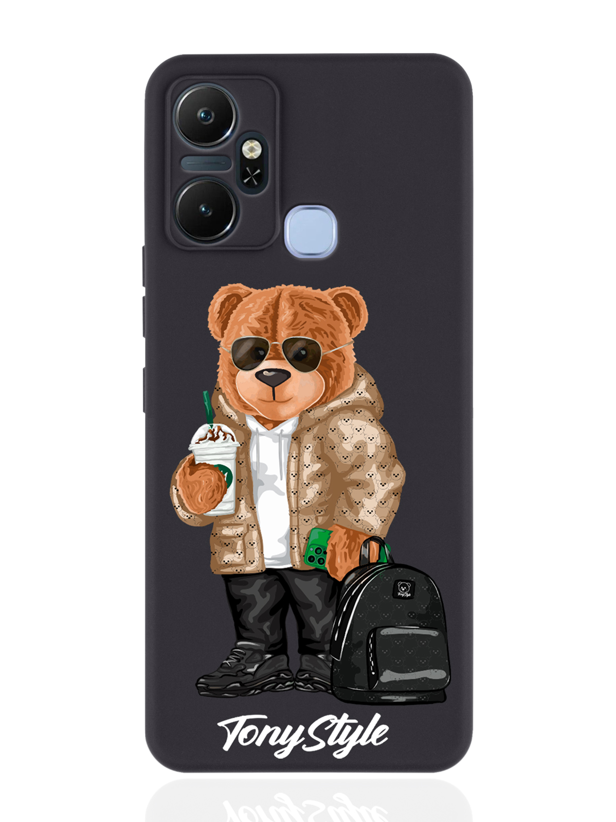 

Чехол Tony Style для Infinix Smart 6 Plus Tony Style в очках черный, Коричневый;черный;белый