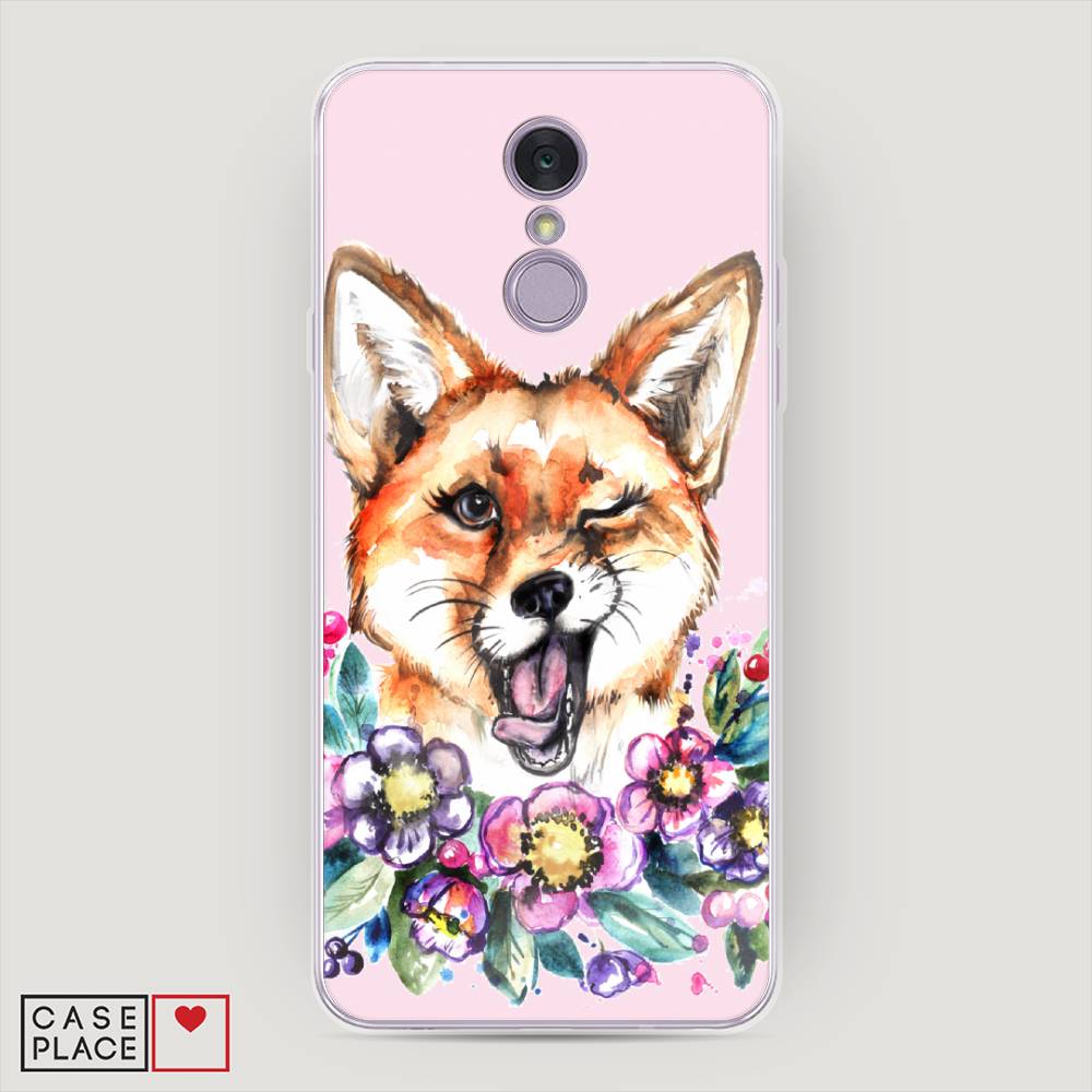 

Чехол Awog на LG Q7 (Plus, Alpha) "Подмигивающая лиса", Оранжевый, 83550-10