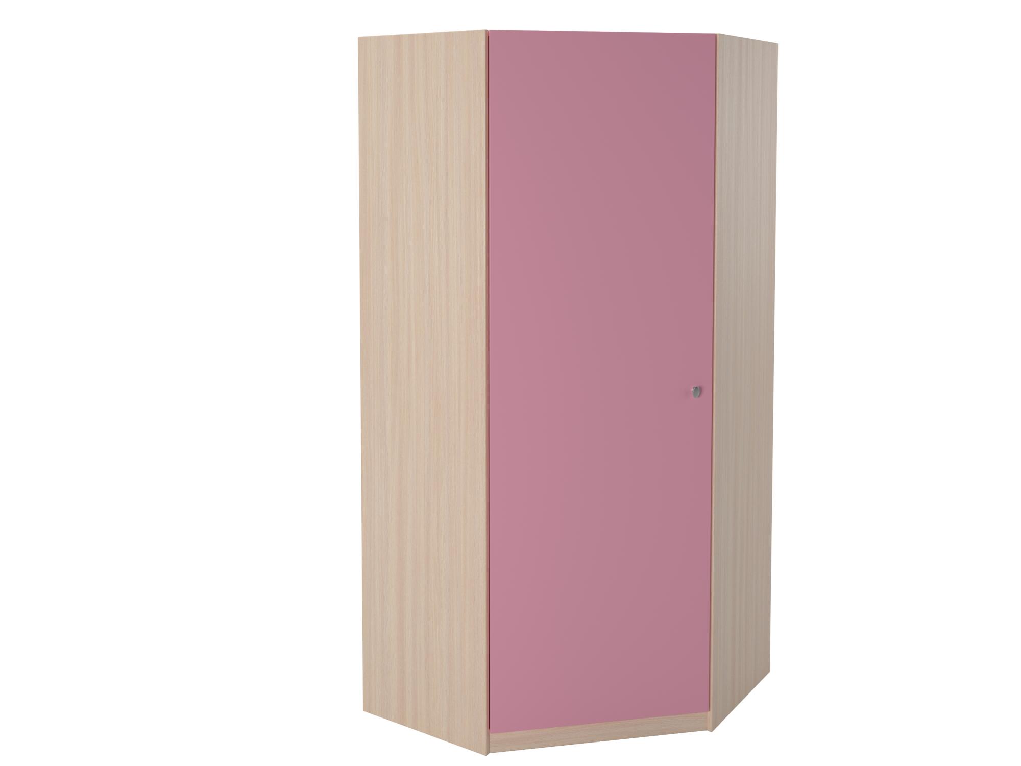 

Шкаф угловой Дуб молочный/Розовый, Бежевый;розовый