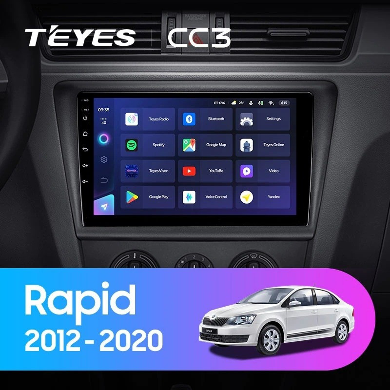 

Автомобильная магнитола Teyes CC3L 4/32 Skoda Rapid NH3 NH1 (2012-2020), CC3L