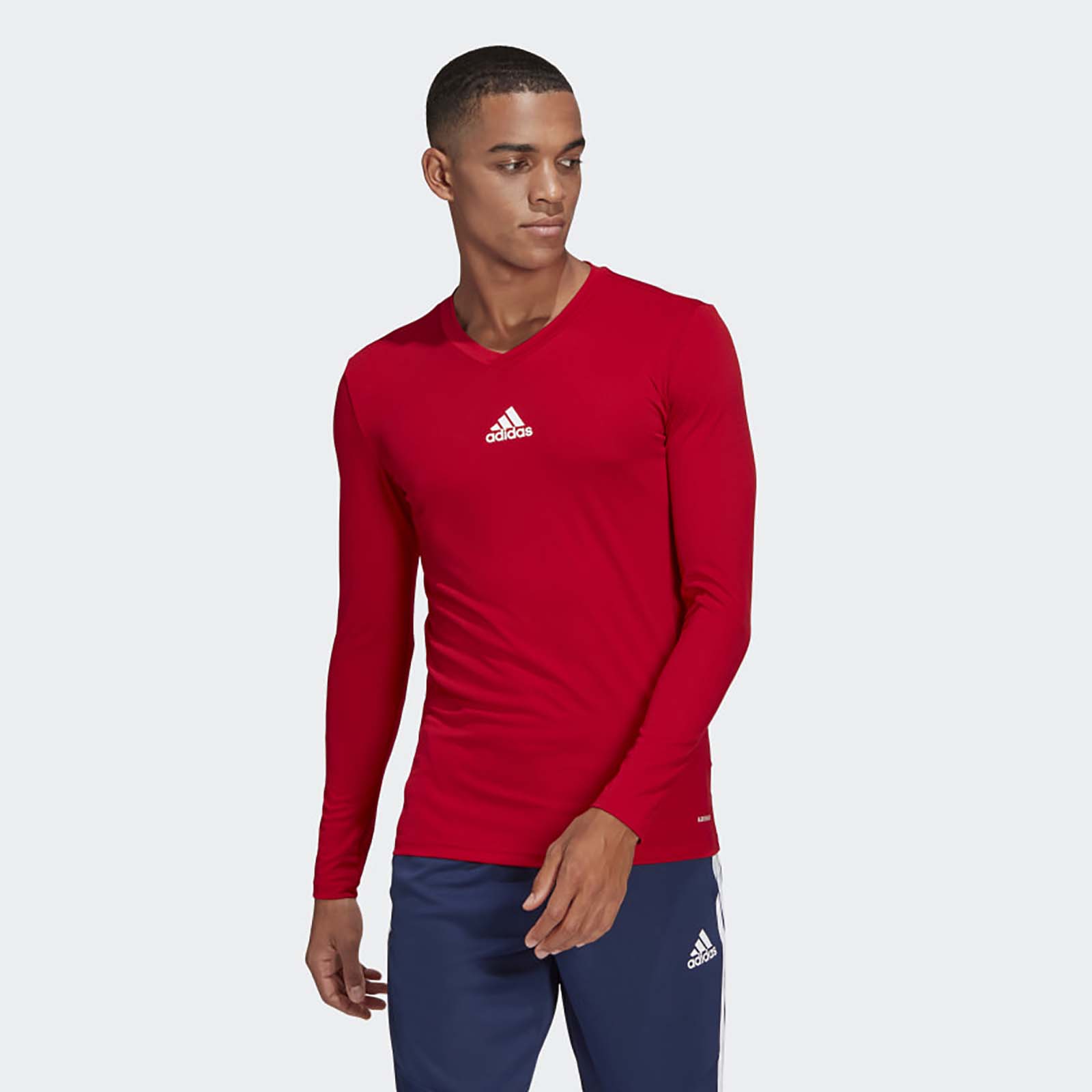 фото Лонгслив мужской team base tee adidas красный 2xl