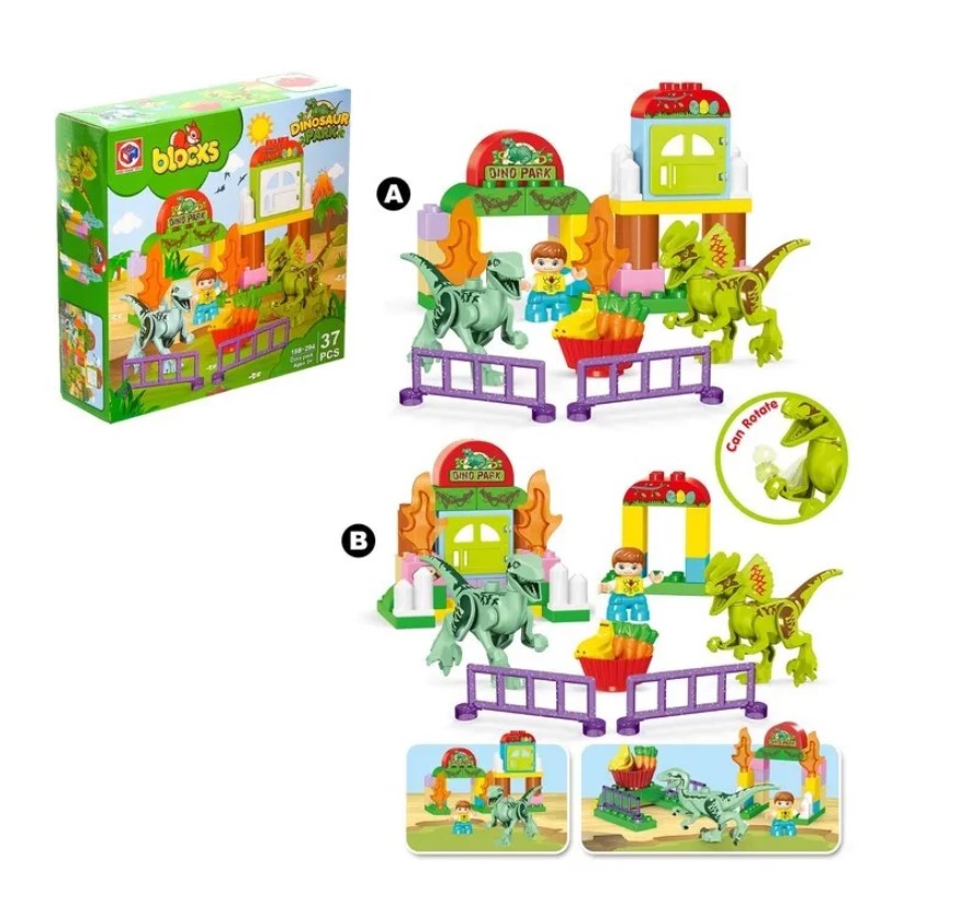 фото Конструктор kids home toys дино парк, 37 деталей 4371511