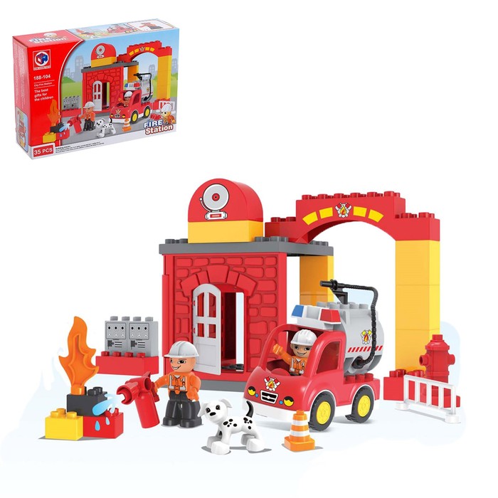 фото Конструктор kids home toys пожарная станция, 35 деталей 2496914