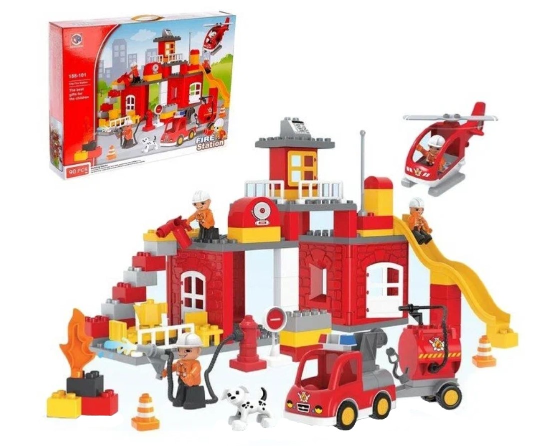 фото Конструктор kids home toys пожарная станция, 90 деталей 3667637