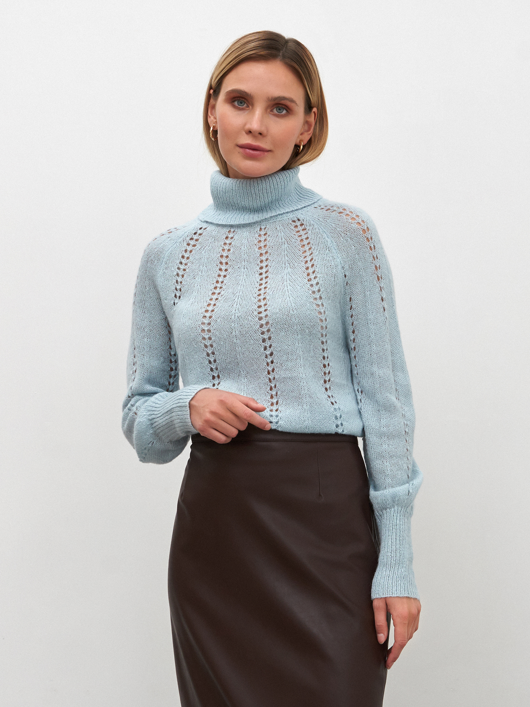 

Джемпер женский Consowear KJL 220620 голубой 46 RU, KJL 220620