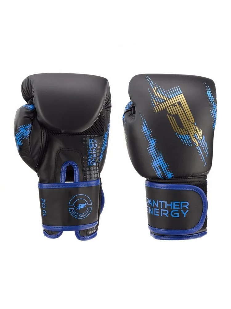 

Боксерские перчатки Panter Energy Series Lightning Blue 14 унций, синий, Черный;синий;золотистый, Series Lightning Blue