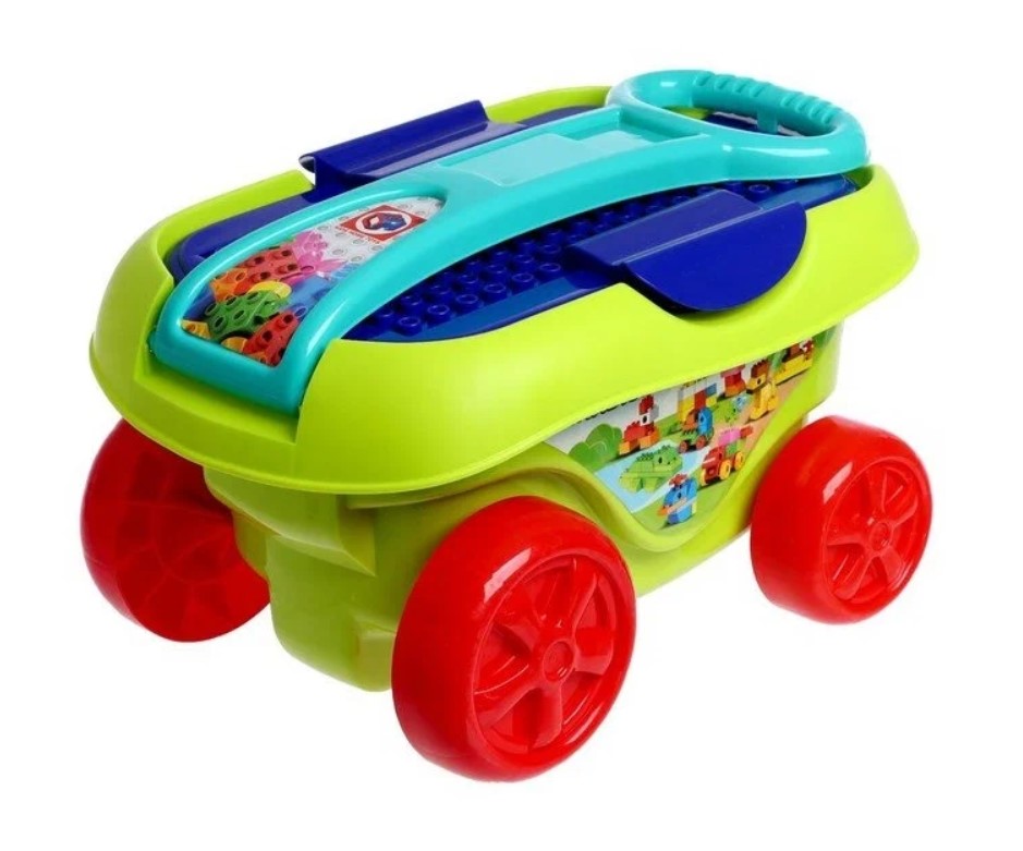 фото Конструктор «забавные животные», в тележке, 95 деталей kids home toys