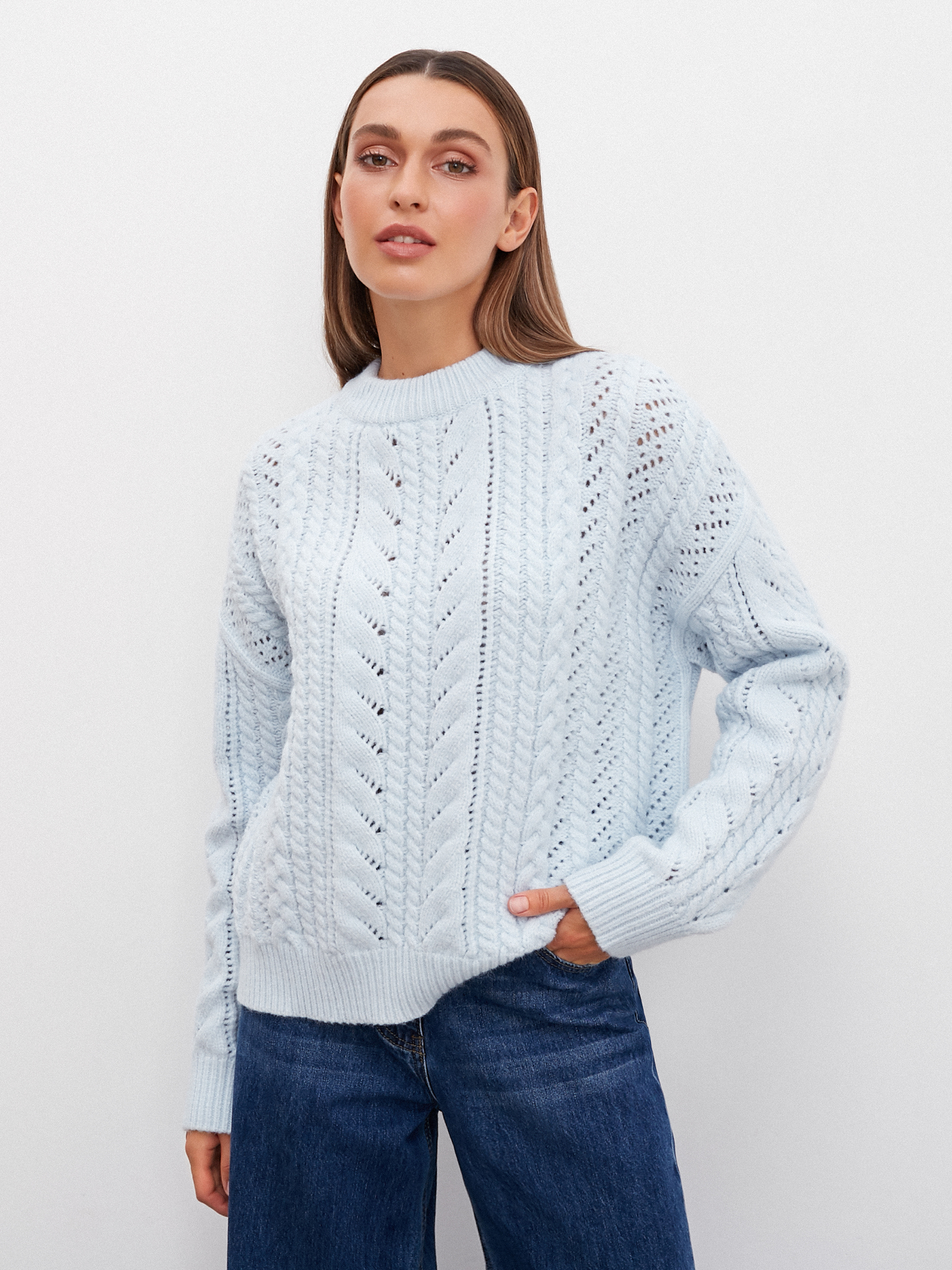 

Джемпер женский Consowear KJL 220617 голубой 44 RU, KJL 220617