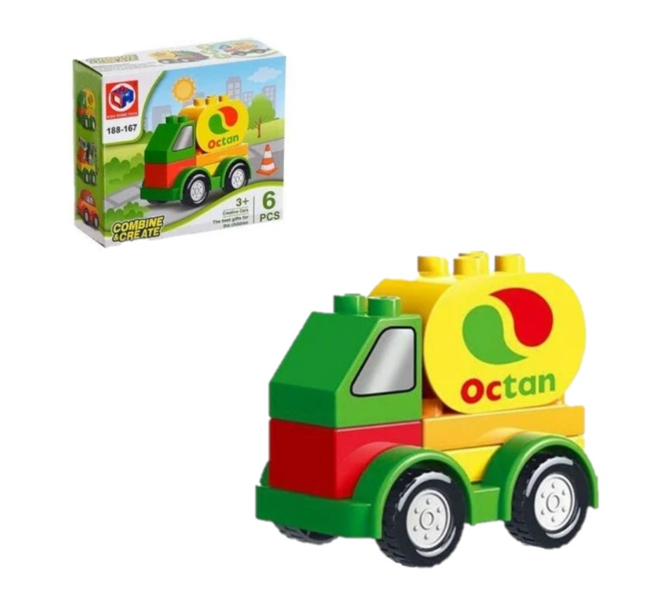 фото Конструктор kids home toys бензовоз, 6 деталей 4808417