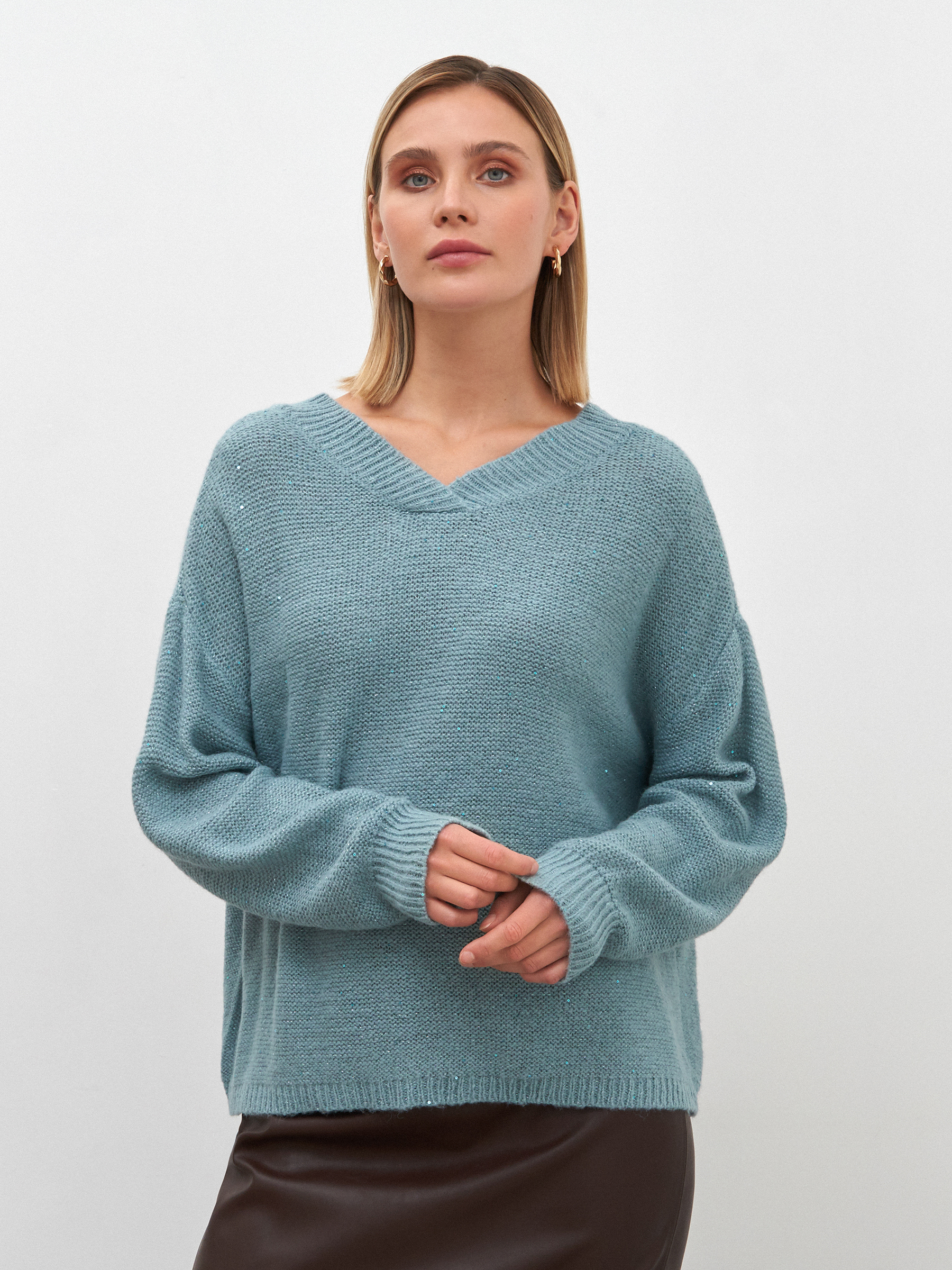

Джемпер женский Consowear KJL 220612 голубой 42 RU, KJL 220612
