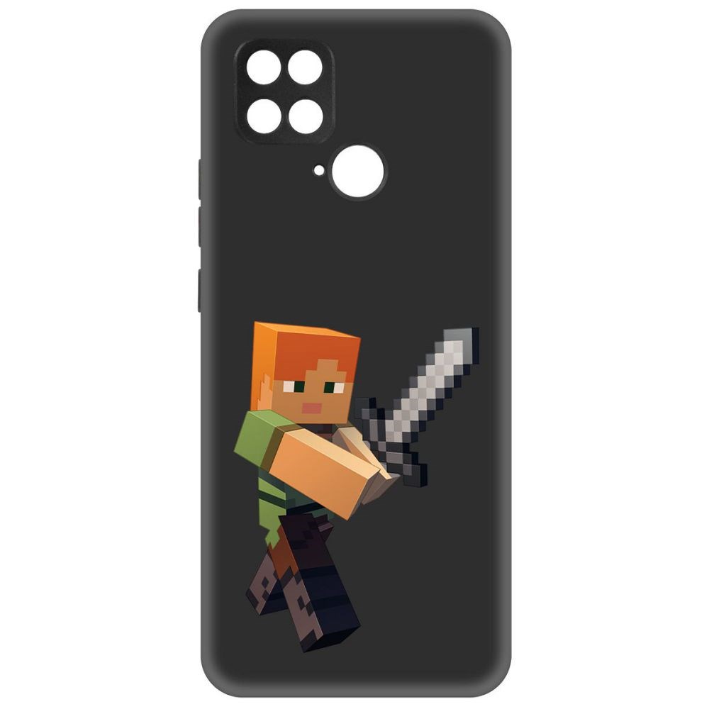 

Чехол-накладка Софт Minecraft-Алекс для Poco C40, Черный