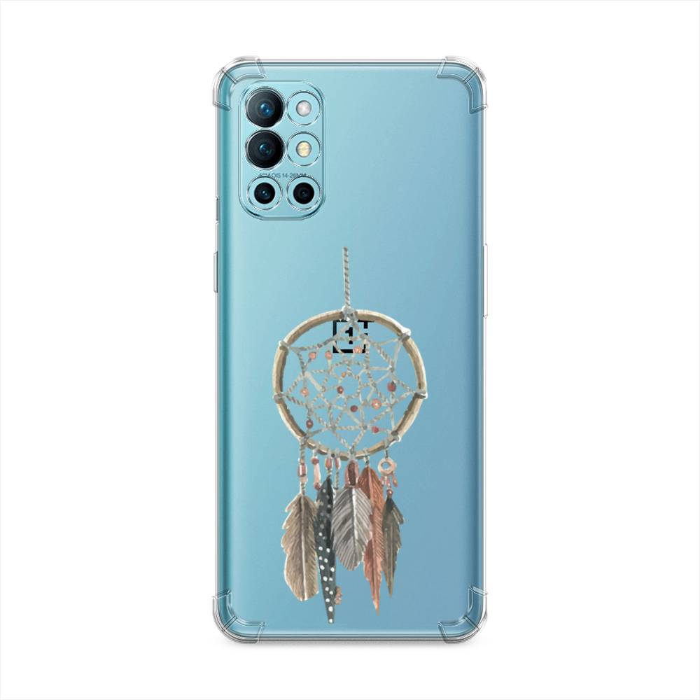 

Чехол Awog на OnePlus 9R / ВанПлас 9R "Ловец снов с перьями", Коричневый;зеленый, 151651-1